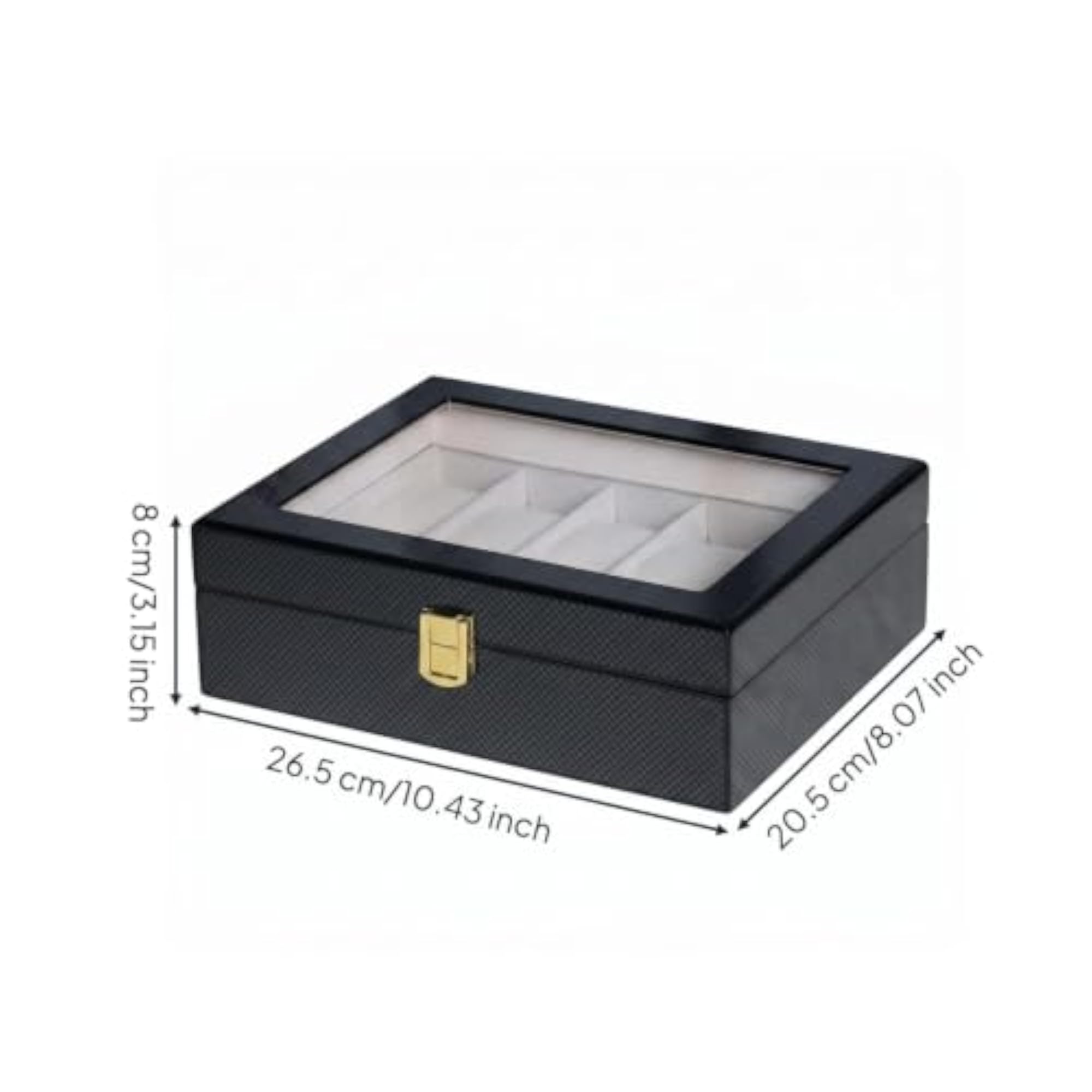 Clear Top Window Watch Display Box with 10 Slots